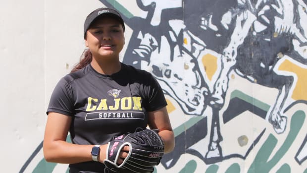 Cajon softball pitcher Jada Villegas photos by John Murphy April 1 2023040520233337